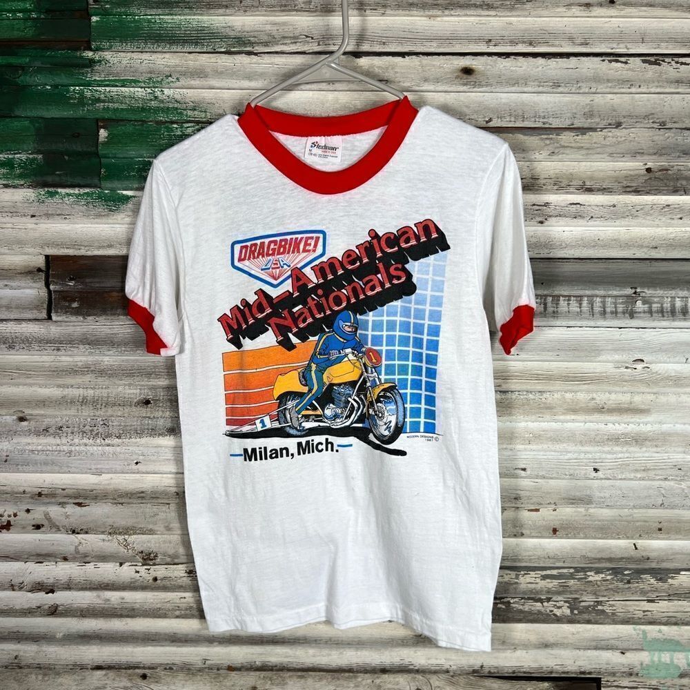 Vintage 80s Drag Bike Shirt